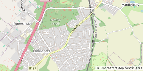 Map of Welwyn, Hertfordshire