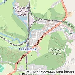 Map of Leek, Staffordshire