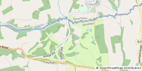 Map of Edenbridge, Kent