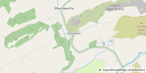 Map of Ammanford, Carmarthenshire