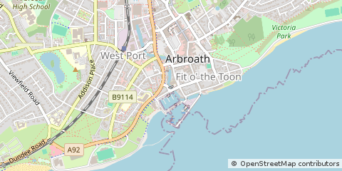 Map of Arbroath