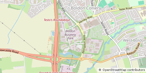 Map of Boldon Colliery, Tyne and Wear