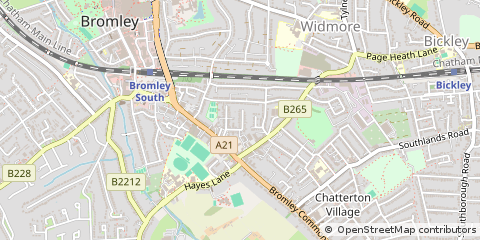 Map of Bromley, Kent