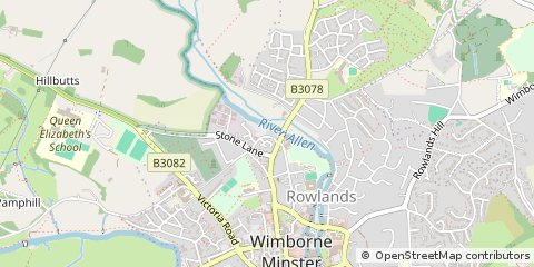 Map of Wimborne, Dorset