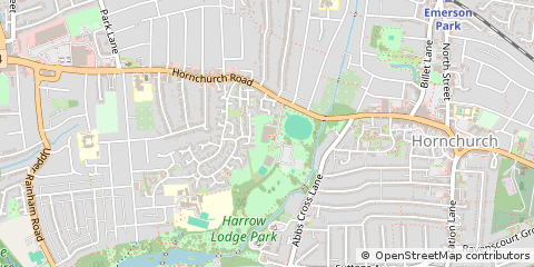 Map of Hornchurch, Essex