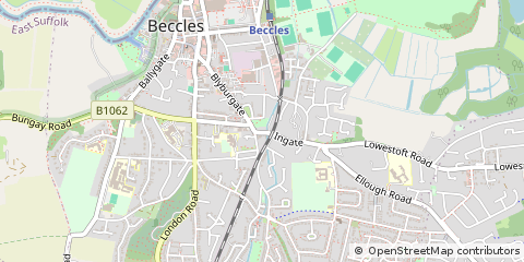 Map of Beccles, Suffolk