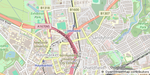 Map of Newcastle Upon Tyne