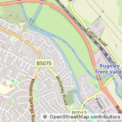 Map of Rugeley, Staffordshire