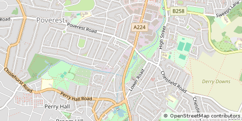 Map of Orpington, Kent