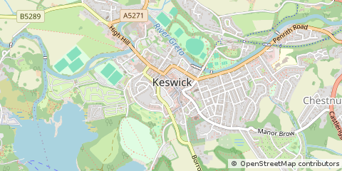 Map of Keswick, Cumbria