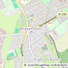 Map of Gateshead, Tyne and Wear