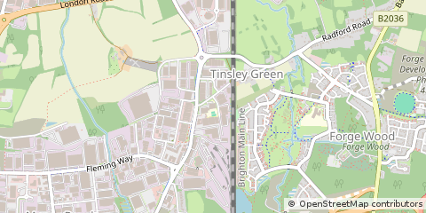 Map of Crawley, West Sussex