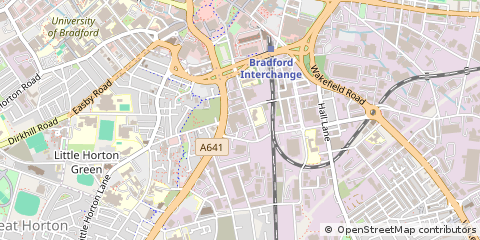 Map of Bradford, West Yorkshire