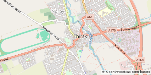 Map of Thirsk, North Yorkshire