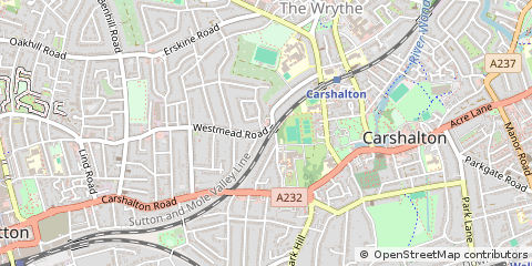Map of Sutton, Surrey
