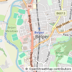 Map of Belper, Derbyshire