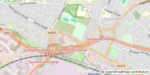 Map of Spondon, Derby