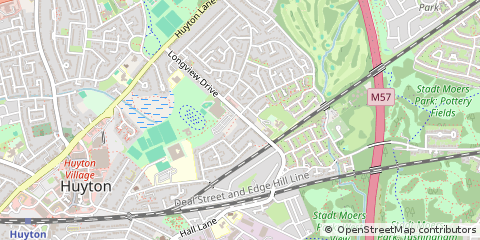 Map of Huyton, Merseyside