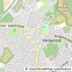 Map of Wimborne, Dorset