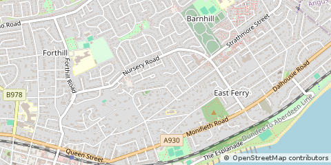 Map of Dundee, Angus