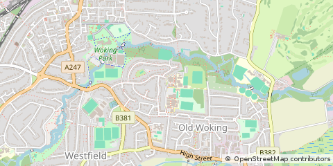 Map of Woking, Surrey