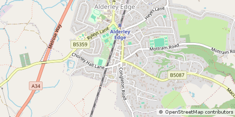 Map of Alderley Edge, Cheshire