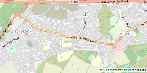 Map of ST Helens, Merseyside