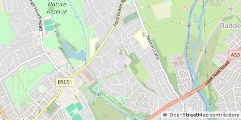 Map of Stoke on Trent, Staffordshire
