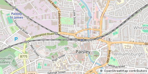 Map of Paisley, Renfrewshire