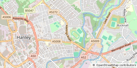 Map of Stoke-on-Trent, Staffordshire