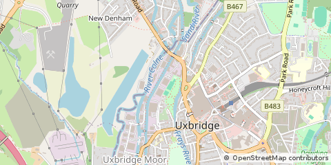 Map of Uxbridge, Middlesex