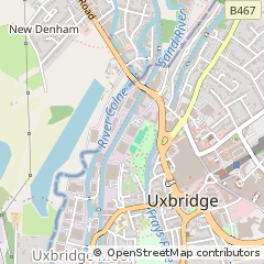 Map of Uxbridge, Middlesex