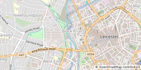 Map of Leicester