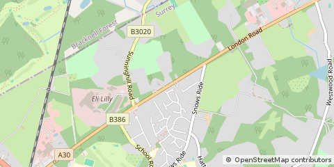 Map of Windlesham