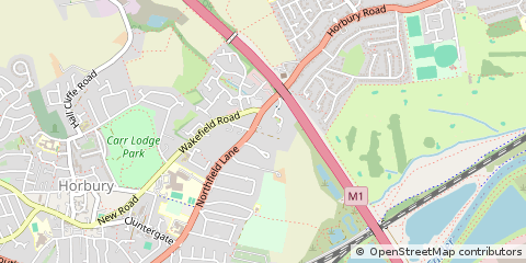 Map of Wakefield, West Yorkshire