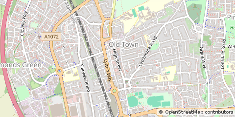 Map of Stevenage, Hertfordshire