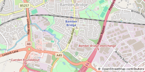 Map of Preston, Lancashire
