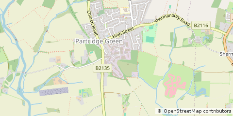 Map of Horsham, West Sussex