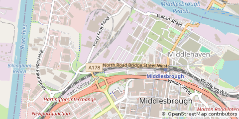 Map of Middlesbrough