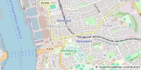 Map of Plymouth, Devon