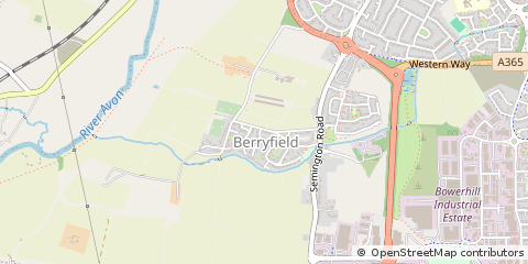 Map of Melksham, Wiltshire