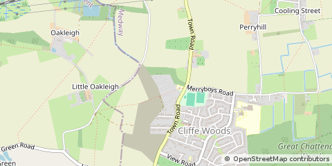 Map of Rochester, Kent
