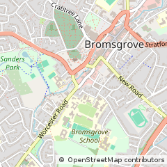 Map of Bromsgrove, Worcestershire