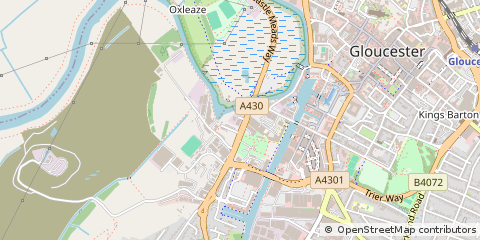 Map of Gloucester, Gloucestershire