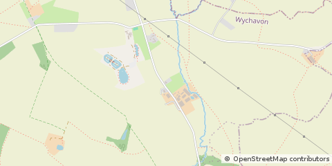 Map of Hanbury, Worcestershire