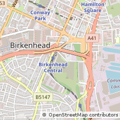 Map of Wirral, Merseyside