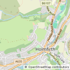 Map of Holmfirth, West Yorkshire