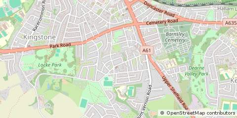 Map of Barnsley
