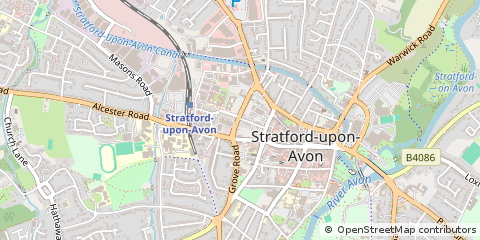 Map of Stratford Upon Avon, Warwickshire