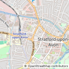Map of Stratford Upon Avon, Warwickshire